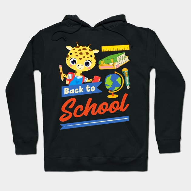 Giraffe Goes Back To School Hoodie by Animal Specials
